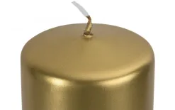 Świeca pieńkowa złoty metalik śr. 7cm Sale