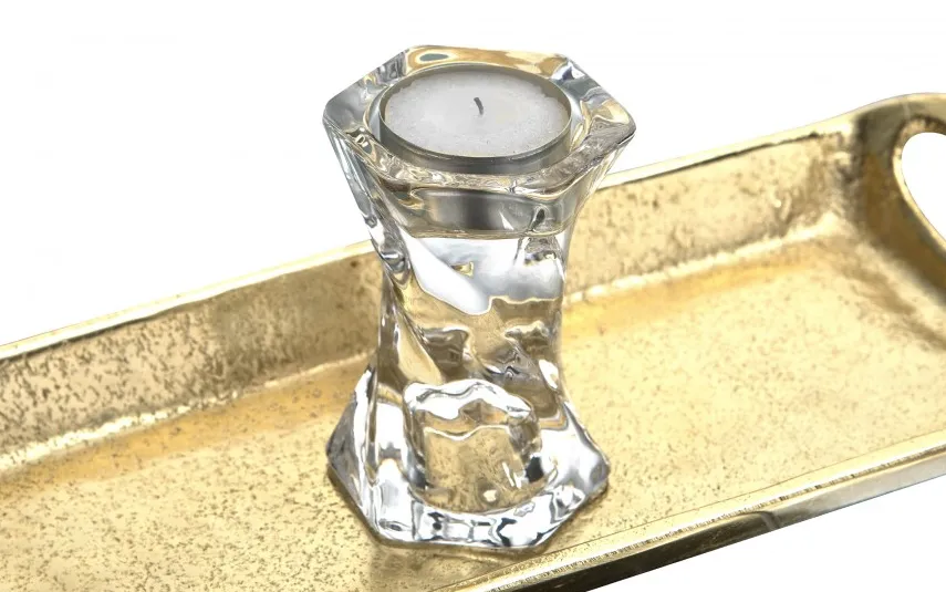 Art-Pol Świecznik szklany 8,5 cm 119163 Discount