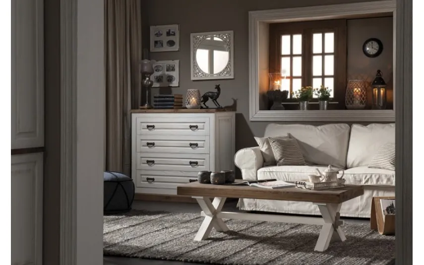 Witek Home by K Witryna 2D P9 Biały postarzany 02 Best