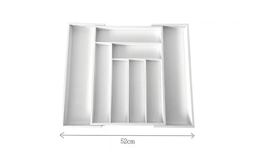 KingHoff Wkład do szuflady 52x43x5 cm bambusowy biały KH1748 Best