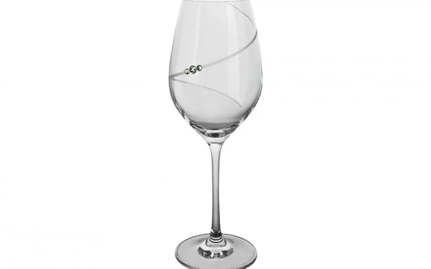 Diamante 2x Kieliszki do białego wina Silhouette New