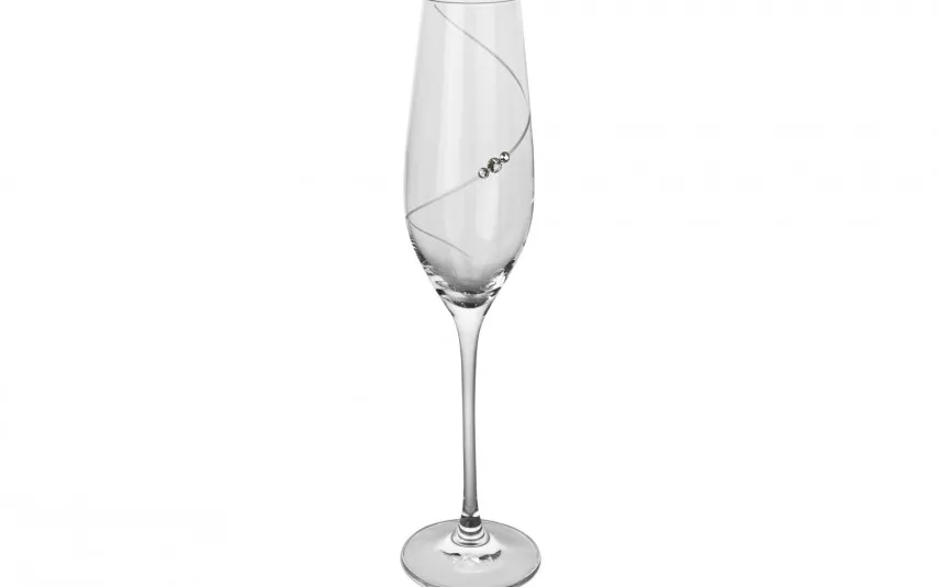 Diamante 6x Kieliszki do szampana Silhouette New