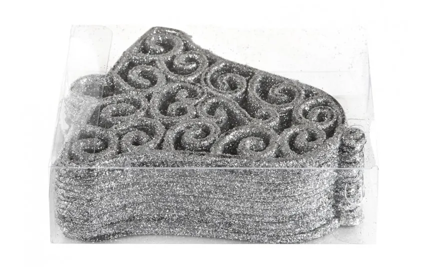 Witek Home 12x Ozdoba świąteczna srebrny dzwonek Outlet