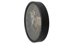 Dekor Pap Zegar ścienny metalowy 50x50x8 cm Świat Discount