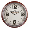 Witek Home Zegar ścienny okrągły 47cm brąz Union Hotel Online