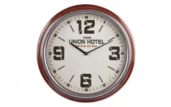 Witek Home Zegar ścienny okrągły 47cm brąz Union Hotel Online