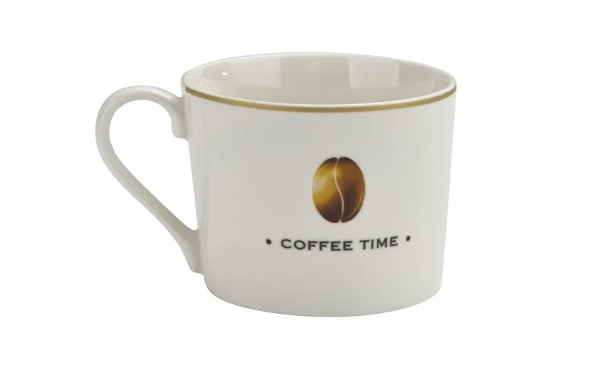 Duo Zestaw 2 filiżanek 230 ml + spodki Coffee Time ziarenko kawy Hot