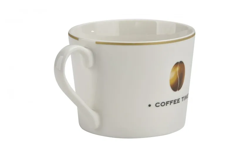 Duo Zestaw 2 filiżanek 230 ml + spodki Coffee Time ziarenko kawy Hot