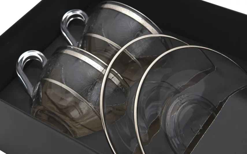Combi dla Witeks Zestaw 2 filiżanek do cappuccino 230 ml + spodki Laura Clearance