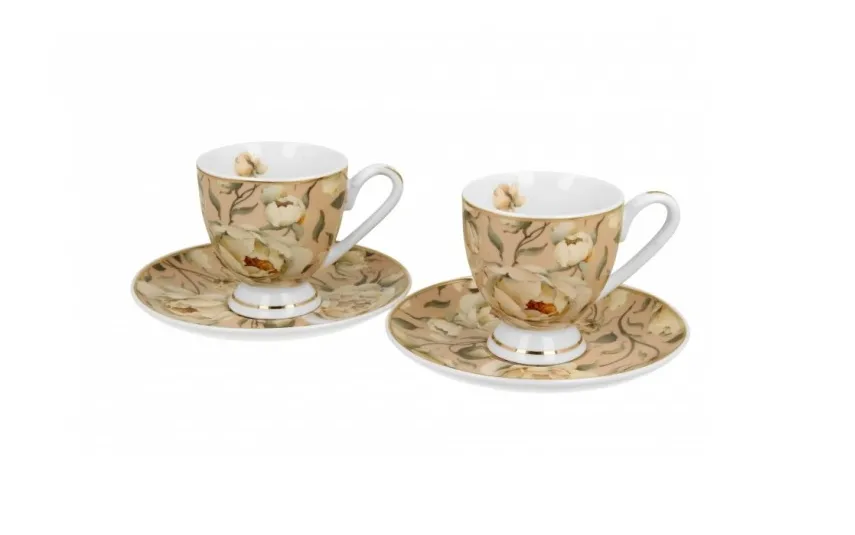 Duo Zestaw 2 filiżanek do espresso 90 ml English Roses Cream Outlet