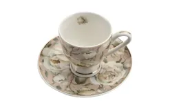 Duo Zestaw 2 filiżanek do espresso 90 ml English Roses Cream Outlet