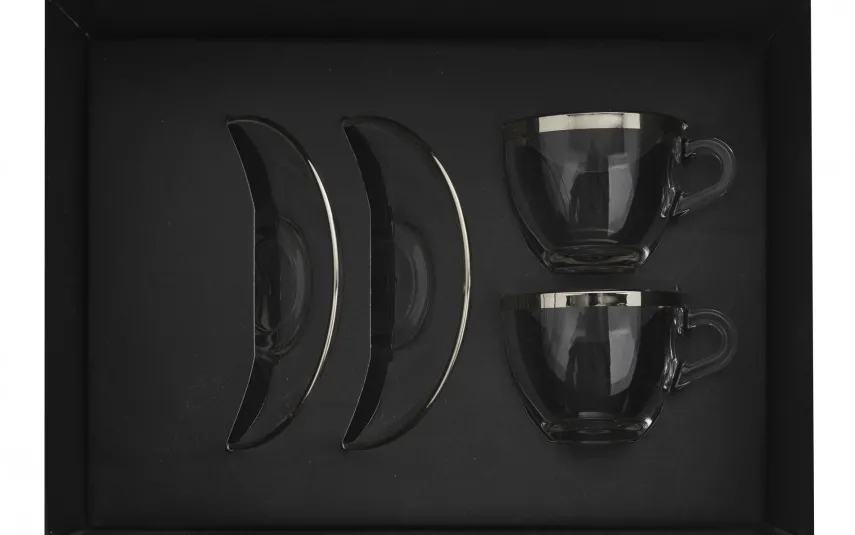 Combi dla Witeks Zestaw 2 filiżanek do espresso 60 ml + spodki Laura Sale