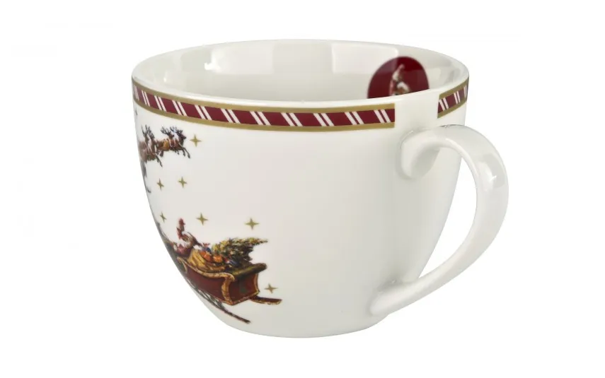 Duo Zestaw 2 Filiżanek 280ml ze spodkami SANTA ON SLEIGH Best