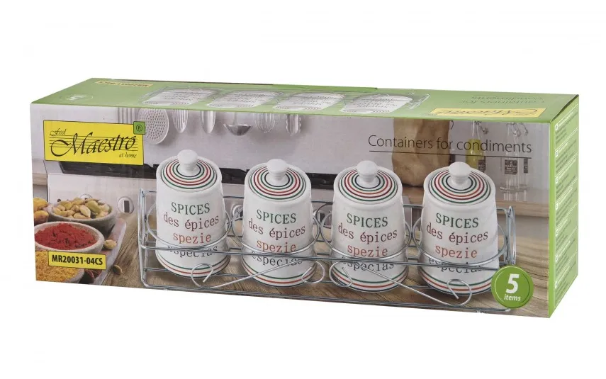 Inna Zestaw 4 pojemników For You z podstawą Discount