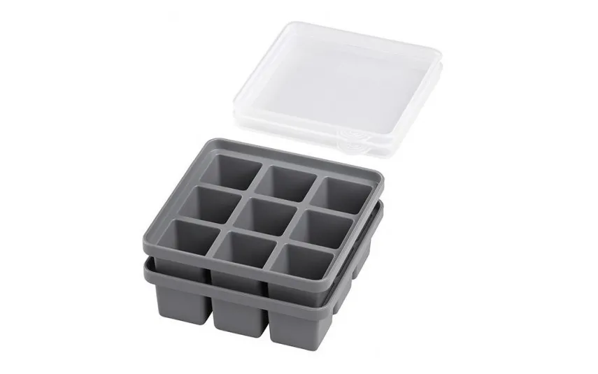 APS Zestaw 2 Pojemników na kostki lodu 15,5x15,5 cm z pokrywką Outlet