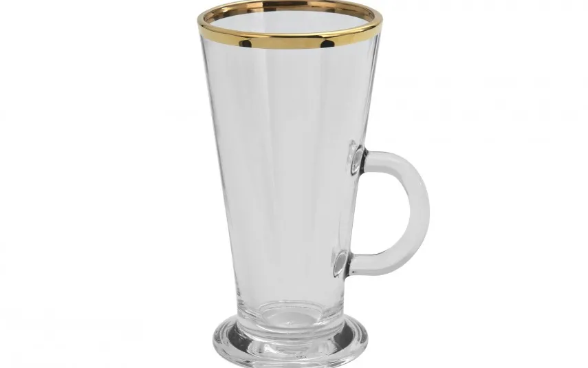 Combi dla Witeks Zestaw 2 szklanek do latte 250 ml Golden Line Fashion