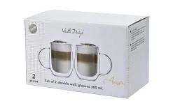 Vialli Design Zestaw 2 szklanek z podwójną ścianką 300 ml Amo Outlet