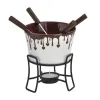 Banquet Zestaw do fondue czekoladowego + widelczyki Choco Dark Outlet