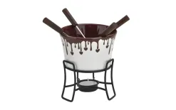 Banquet Zestaw do fondue czekoladowego + widelczyki Choco Dark Outlet