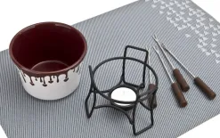 Banquet Zestaw do fondue czekoladowego + widelczyki Choco Dark Outlet