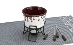 Banquet Zestaw do fondue czekoladowego + widelczyki Choco Dark Outlet