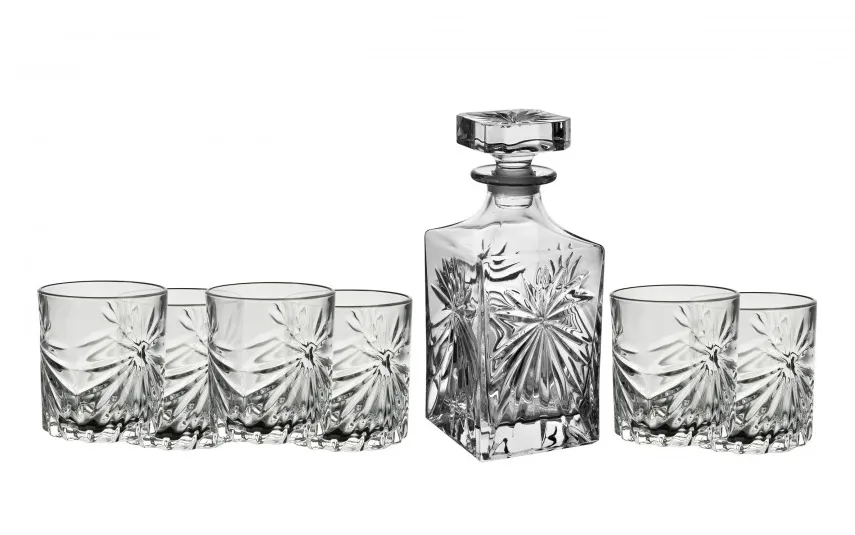 Bohemia Zestaw do whisky karafka + 6 szklanek Fiore Sale