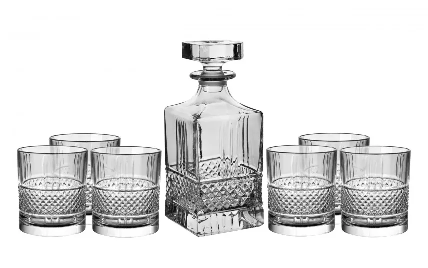Bohemia Zestaw do whisky karafka + 6 szklanek Elegante Clearance