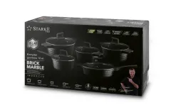 Starke PRO Zestaw garnków na indukcję Brick Marble 10 elementów Outlet