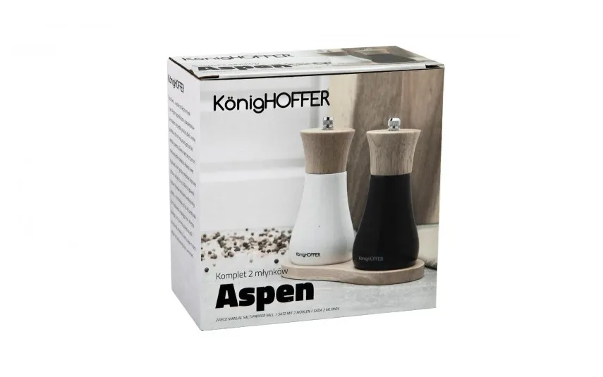 KonigHOFFER Zestaw młynków ręcznych do soli i do pieprzu Aspen Fashion