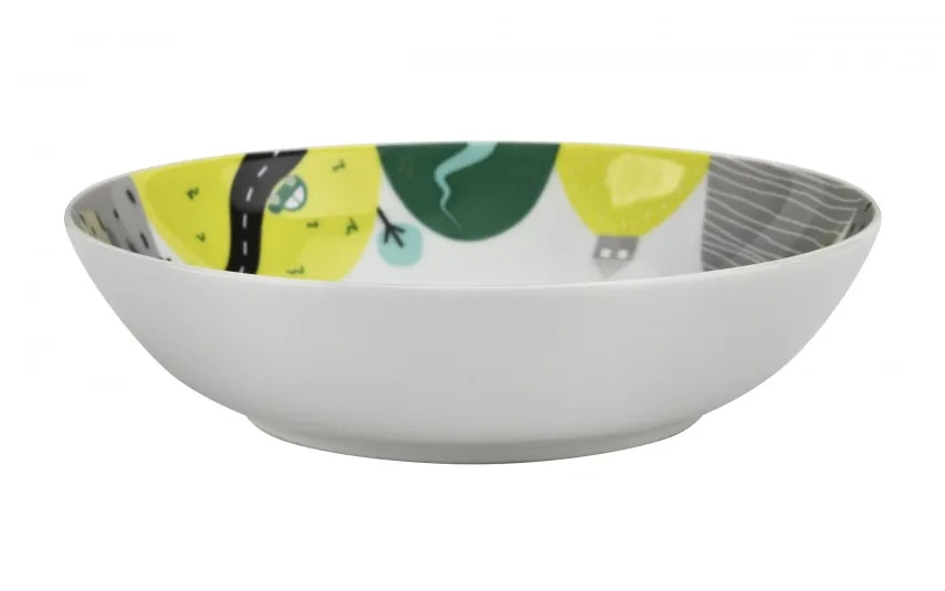 Lubiana Zestaw naczyń dla dzieci Domek misia zielony porcelanowy New